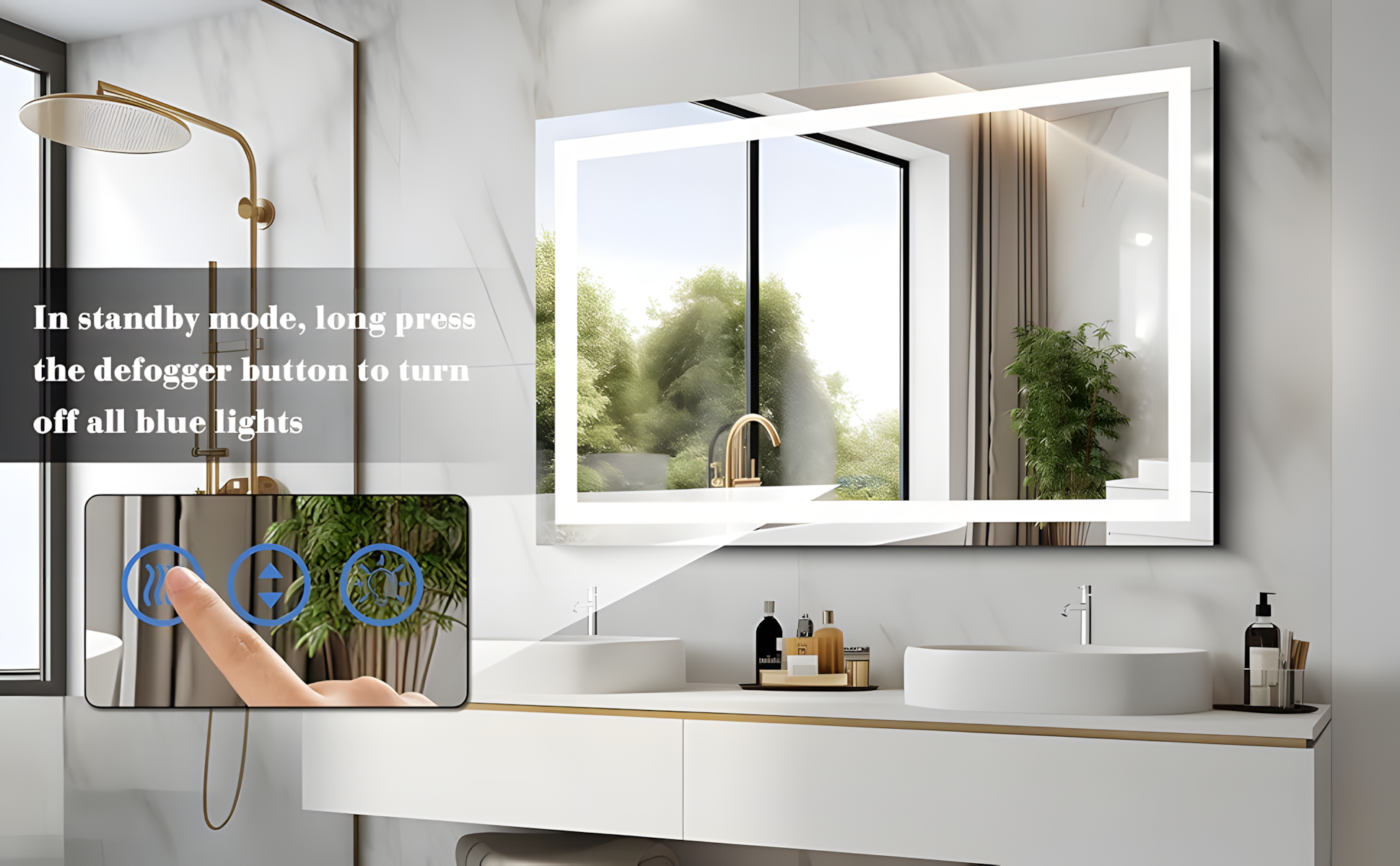Front & BackLit LED Mirror 55X30