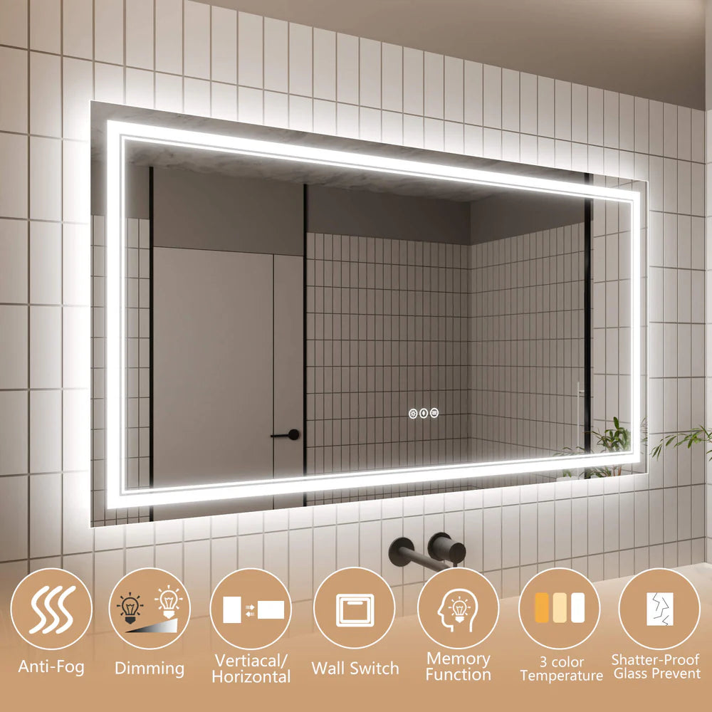 Front & BackLit LED Mirror 55X30